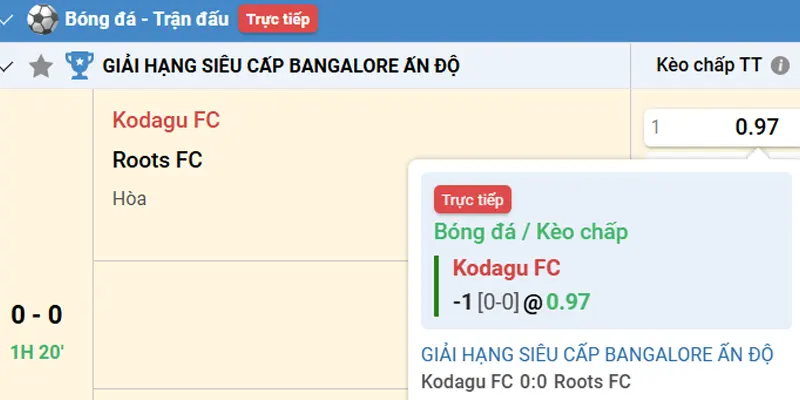 Chọn trận đấu và tìm kèo cược châu Á