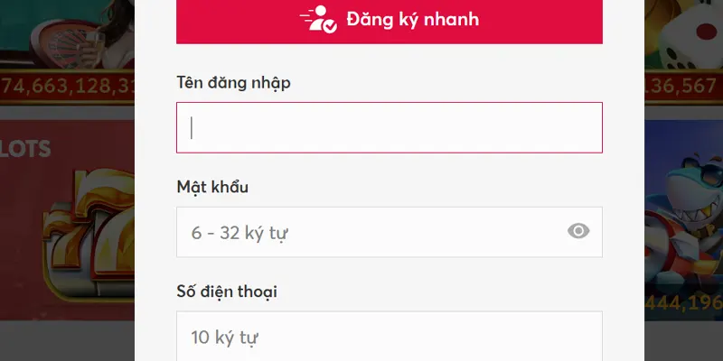 Hãy điền đầy đủ các thông tin theo yêu cầu
